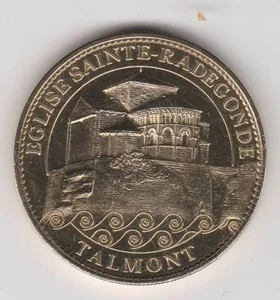 2008 COIN TOKEN MEDAILLE SOUVENIR A-B -- 17 120 EGLISE STE-RADEGONDE TALMONT - Picture 1 of 2
