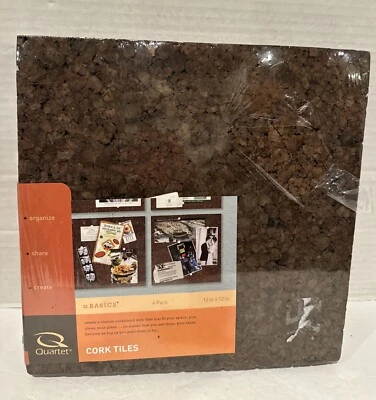 Quartet 101 Bulletin Board Tiles,Dark,Pk4 - Image 1 of 4