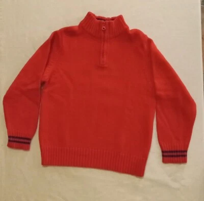  Suéter Pullover OshKosh B'Gosh Rojo 1/4 Cremallera Cuello Simulado Talla 8 Niños Niños Foto 1 de 4