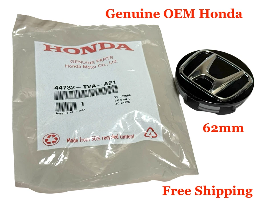 Tapa central de rueda deportiva genuina OEM 2018-2021 Honda Accord 44732-TVA-A21 62 mm nueva Foto 1 de 4