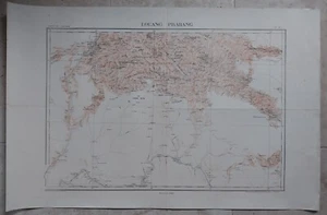 LAOS Louang-Prabang und Umgebung Karte 1891 Annam Luang-Prabang Indochina Vietnam - Bild 1 von 13