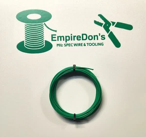 20 AWG, Mil-Spec Wire (PTFE) Green, Stranded Silver Plated, 25 ft - Picture 1 of 1