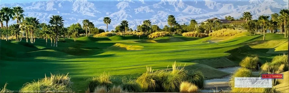 Póster PGA West Nicklaus Resort Course Vintage Golf Estampado Delgado 12 x 36 Foto 1 de 4