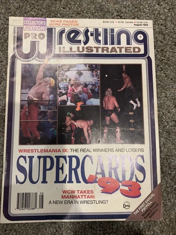 Pro Wrestling Illustrated PWI August 1993 Supercards Issue Shawn Michaels Poster Cover