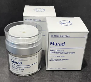 2 Murad Daily Defense Oatmeal Cream Face and Eyes 1.7 oz - Picture 1 of 3