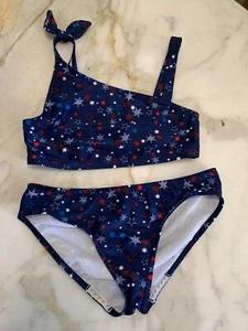 Speedo Bikini Girls 16 Stars Red White Independence - Picture 1 of 9