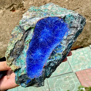2,8 Pfund seltene Malachithöhlenproben mit Magnesit Kristall Mineralien - Bild 1 von 15