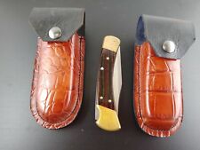 faux ALLIGATOR LEATHER knife sheath buck 110, case 6265 SHEATH NEW Handmade NWOT