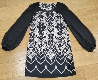 BNWOT Ladies STAR by Julien Macdonald EVENING Sheer Sleeve DRESS Size 10 BLACK - Image 1 of 4