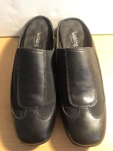 Walking Cradles Comfort Ladies Black LEATHER Slipon Shoes - Size 7 1/2 - Picture 1 of 10