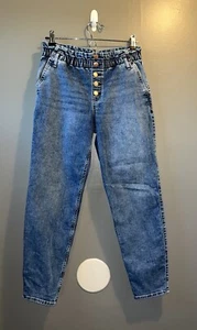 Abercrombie Kids High-Rise Mini Mom Jeans Girls 15/16 Pull-On Elastic Waist - Picture 1 of 15