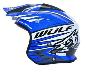 Wulfsport Adult Tri Action MX Open Face Motocross Motorbike Trial Helmet Blue s - Picture 1 of 1