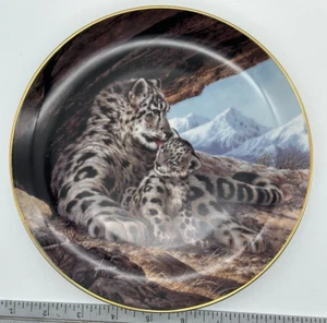 WF George Last of Their Kind Endangered Species Snow Leopard Limited Plate 1989 - Picture 1 of 6