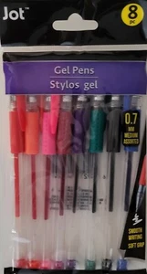 Gel Pens Stylos Med 0.7 mm Comfort Grips Pocket Clip 8 Colors/Pk - Picture 1 of 3