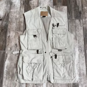 Eddie Bauer Vest Mens Size S Khaki Photographer Hunting Fishing Camping Safari - Picture 1 of 7