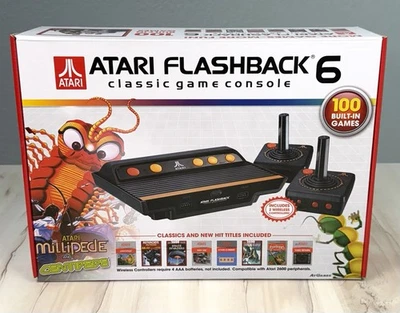 ATARI Flashback 6 Classic GAME CONSOLE w/ 100 Built-in Games 2 Controllers WORKS - Image 1 of 4
