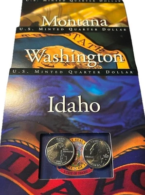 P D State Quarters Montana -41 Washington-42 Idaho-43 Out Of 50! Uncirculated - Image 1 of 4
