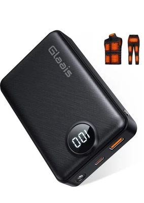 Colete aquecido bateria 20000mAh 7.4V/5V, bateria recarregável - Imagem 1 de 4