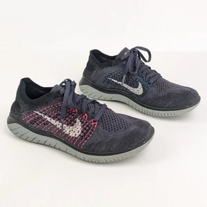 Chaussures de course femme Nike Free Run Flyknit 2018 pointure 7,5 942839-004 bleu étroit - Photo 1/10