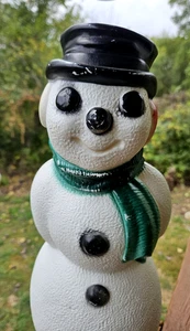 Vintage 1969 Empire Weihnachten Blasform Eislaufen Schneemann Skater 19" Tischplatte - Bild 1 von 24