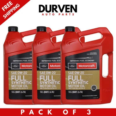 Motorcraft SAE 0W-20 XO0W205QSP Premium Full Synthetic Motor Oil (15 Quarts) Foto 1 de 3