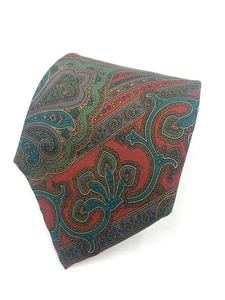 Preswick & Moore Ancient Madder Paisley 100 % Seide Herrenkrawatte - 57 1/2" x 3 7/8" - Bild 1 von 7