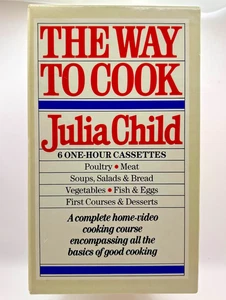 Julia Child The Way To Cook VHS 6 Tape Set Knopf Video Books Tested VG - Picture 1 of 3