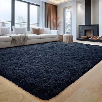 Luxury Shaggy Area Rugs for Living Room Non Slip Plush Indoor Floor Mat carpets - Image 1 of 4