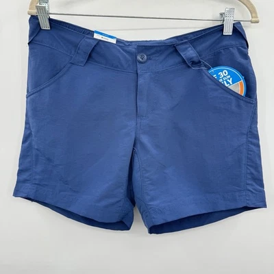 Columbia PFG Omni-Wick Women's 5" Nylon Shorts Size S Blue UPF 30+ Fishing New - Image 1 of 4