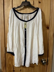 Max Studio Woman Size 3X Button-front Blouse - Picture 1 of 6