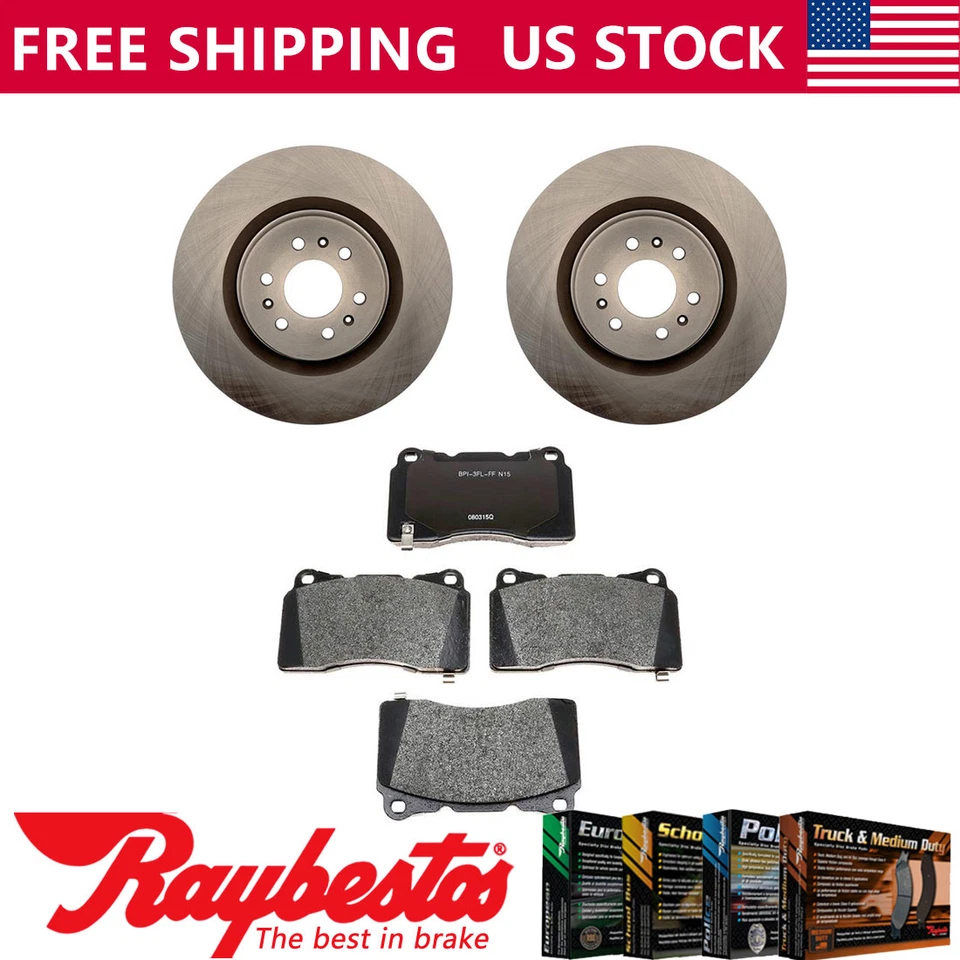 Rotores de freno delanteros + pastillas de freno metálicas y accesorios para Cadillac CTS 2004-2007 Foto 1 de 4