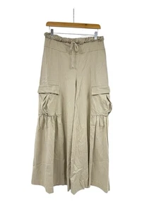 Free People Strandhose weites Bein Cargo Pull On Strandhose Baumwolle Damen Medium - Bild 1 von 8