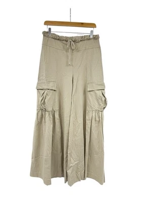 Free People Beach Wide Leg Cargo Pull On Beach Pants Cotton Womens Medium - Image 1 of 4