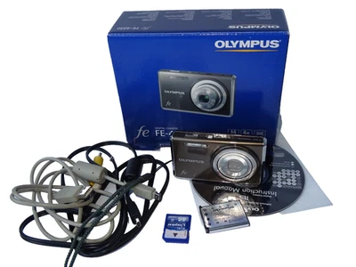 Olympus FE-4030 14MP Black Silver Compact Digital Camera Tested Work+Memor - Image 1 of 4