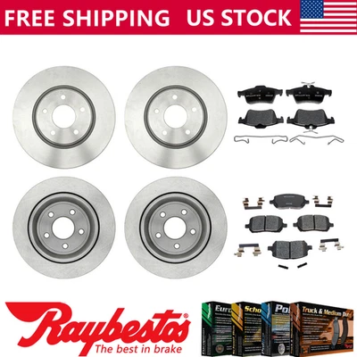 Kit de rotores de freno delanteros traseros pastillas de cerámica para Chevrolet Cobalt 2008 - Raybestos Foto 1 de 4