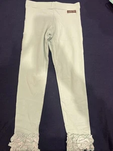 Matilda Jane girls ruffle leggings size 6 seafoam green - Picture 1 of 5