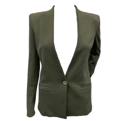 Chaqueta Blazer Helmut Lang Verde Oliva Sin Cuello Estructurada Mujer Pequeña’s Foto 1 de 4