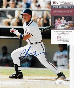 Signed Chipper Jones Atlanta Braves Autographed 8x10 Photo #1 JSA Authentication - Picture 1 of 5