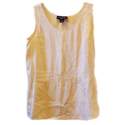 Blusa Cami Nordstrom Point Of Veiw Seda Sin Mangas Marfil Mujer Talla 8 Corea Foto 1 de 4