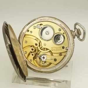 ¡FUNCIONANDO! Silver LEVRETTE Pocket watch reloj de bolsillo para hombre sin repetidor fusee dúplex - Imagen 1 de 6