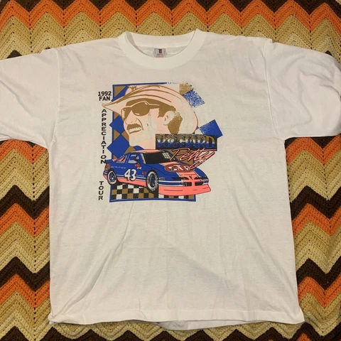 vtg Richard petty fan appreciation tour 1992 T-shirt USA XL Single stitch Cover