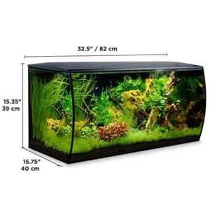 Fluval Flex 123L Black Aquarium & Cabinet / Stand Fish Tank Filter LED Lighting - Picture 1 of 6