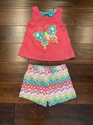 Boutique Mariposa Conjunto Camisa Pantalones Cortos Niñas Talla 4 Foto 1 de 4