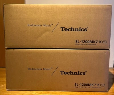 Technics SL-1200MK7-K BLack 2 Units Pair Direct Drive DJ Turntable NEW - Image 1 of 4