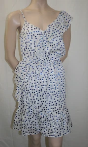 Lilly Pulitzer Madelina Bennet Blue White Polka Dot Ruffle Dress #30659 | Sz: S - Picture 1 of 8