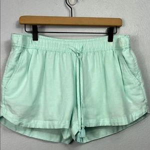 Vineyard Vines Linen Blend Seafoam Green Elastic Drawstring Waist Shorts Large - Picture 1 of 6