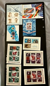 9 RUSSIAN SPACE RELATED SOUVENIR SHEETS MINT NEVER HINGED - Picture 1 of 6
