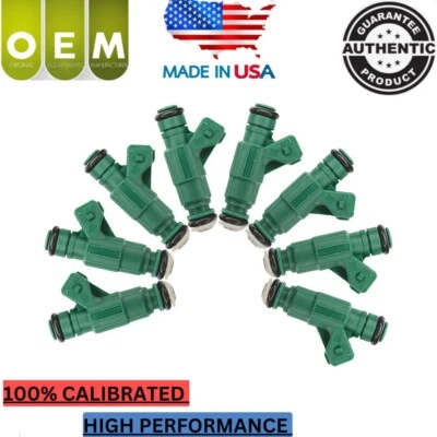 Injetores de combustível Bosch 8x OEM compatíveis com 1999-2002 Land Rover Range Rover 4.0L/4.6L V8 - Imagem 1 de 4