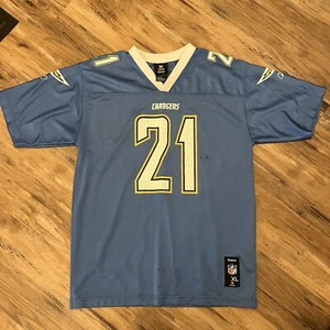 Women’s Vintage Reebok NFL Landainian Tomlinson Chargers Home Jersey Sz XL Blue - Picture 1 of 7