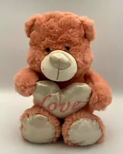 Kellytoy Bear With Heart Love Stuffed Plush Soft Kelly Toy 15” Care Valentines - Picture 1 of 9
